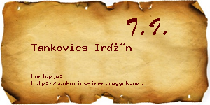 Tankovics Irén névjegykártya