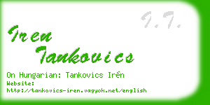 iren tankovics business card