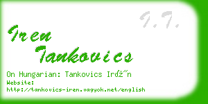 iren tankovics business card